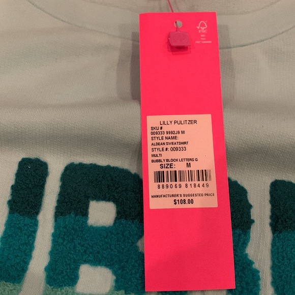 NWT LILLY PULITZER BUBBLY ALDEAN SWEATSHIRT - Picture 6 of 6